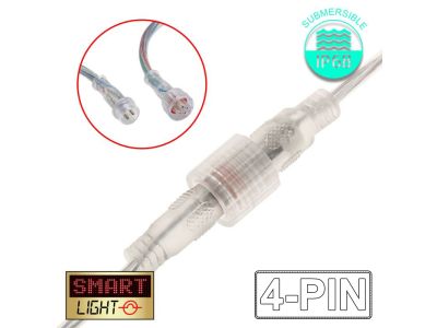 IP68 Male/Female Connector Cable - 4 Pin RGB LED