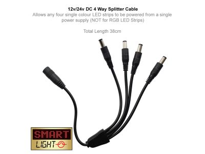 4-Way Splitter for Single Colour LED Lights