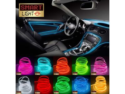 1M-5M EL Wire with Welted Piping Edge-Car Dash Neon LED Glow Tube/String *FAST*