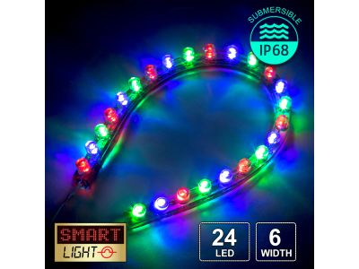 12V/0.24M Flexible Silicon IP68 Submersible Strip 24 LED - RGB