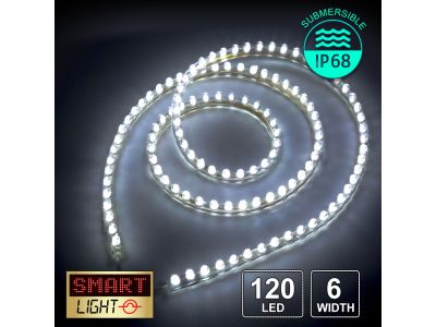 12V/1.2M Flexible Silicon IP68 Submersible Strip 120 LED - COOL WHITE
