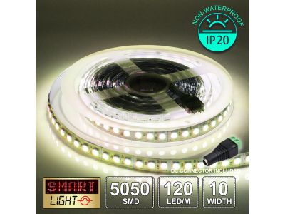 12V/5M SMD 5050 IP20 Non-Waterproof LED Strip 600 LED (120LED/M) - WARM WHITE