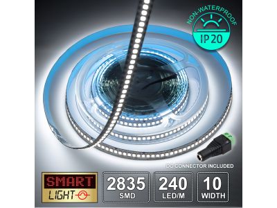 12V/5M SMD 2835 IP20 Non-Waterproof Strip 1200 LED - COOL WHITE