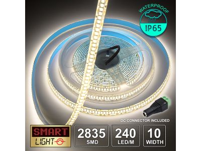 12V/5M SMD 2835 IP65 Waterproof Strip 1200 LED - WARM WHITE