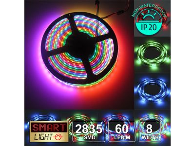 12V/5M SMD 2835 IP20 Non-Waterproof Strip 300 LED - RGB