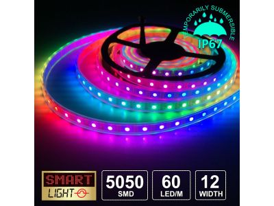 12V/5M SMD 5050 IP67 Sealed Waterproof Strip 300 LED - RGB Strip Only