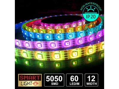 24V/5m SMD 5050 IP20 Non-Waterproof Strip 300 LED - RGB