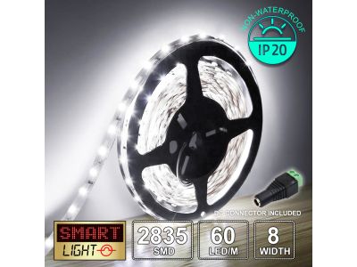 12V/10m SMD 2835 IP20 Non-Waterproof Strip 600 LED - COOL WHITE