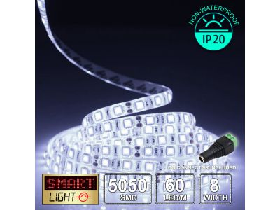 12V/10m SMD 5050 IP20 Non-Waterproof Strip 600 LED - COOL WHITE