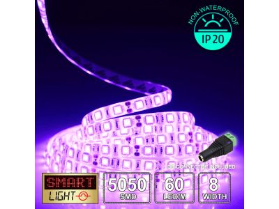 12V/10m SMD 5050 IP20 Non-Waterproof Strip 600 LED - PINK