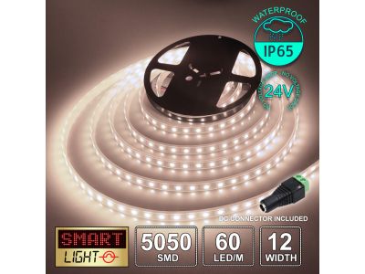 24V/10m SMD 5050 IP67 Waterproof Strip 600 LED - WARM WHITE