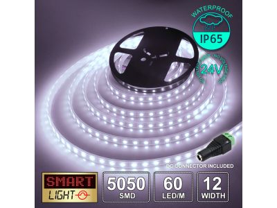 24V/10m SMD 5050 IP67 Waterproof Strip 600 LED - COOL WHITE