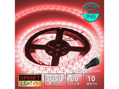 60 LED/M 12V SMD 5050 RED LED Strip IP65 (White PCB)