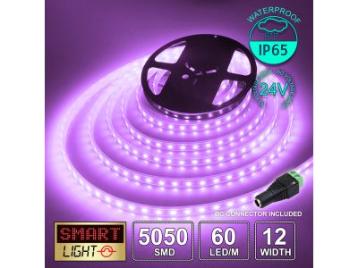 24V/20m SMD 5050 IP67 Waterproof Strip 1200 LED - PURPLE