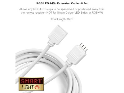 0.3m 4 Pin Extension Cable 