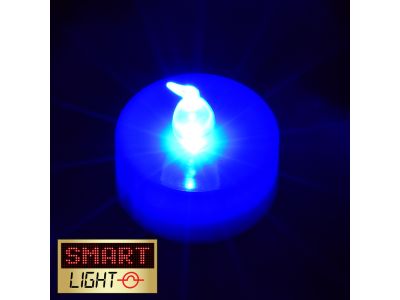 BLUE Flameless Flickering LED Tealights