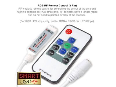 RF Wireless Remote Control/Dimmer for RGB LED Strips