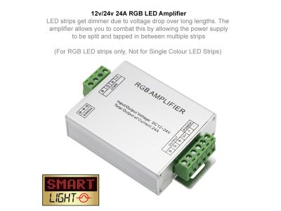 12V/24V Inline RGB LED Amplifier 