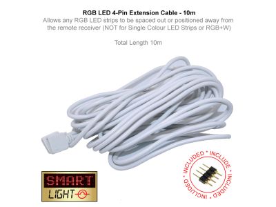 10m 4 Pin Extension Cable 