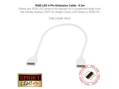 0.3m 4 Pin Extension Cable 