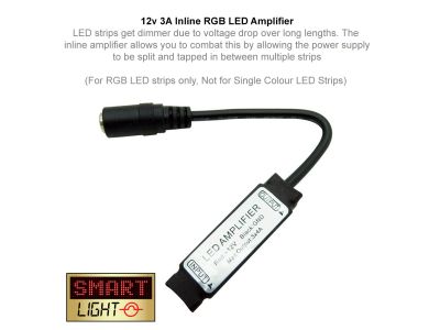 12V/24V Inline RGB LED Amplifier 