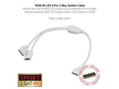 2 Way Splitter Cable for RGB+W LED Strips