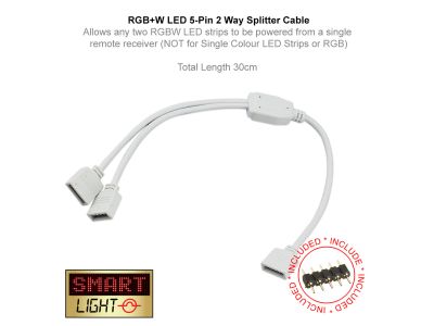 2 Way Splitter Cable for RGB+W LED Strips