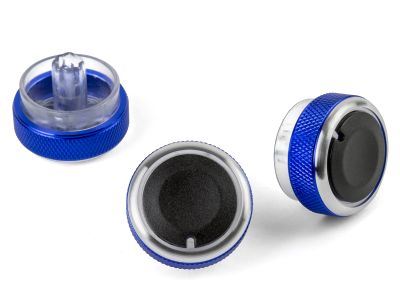 DARK BLUE Aluminium Air-Con Knob Set for Ford Focus