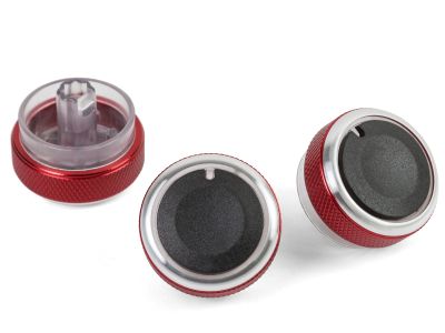 RED Aluminium Air-Con Knob Set for Ford Focus