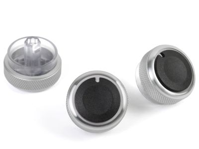 SILVER Aluminium Air-Con Knob Set for Ford Focus