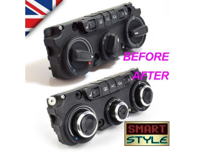 BLACK Aluminium Air-Con Knob Set for Audi A3 MK2 8P Facelift