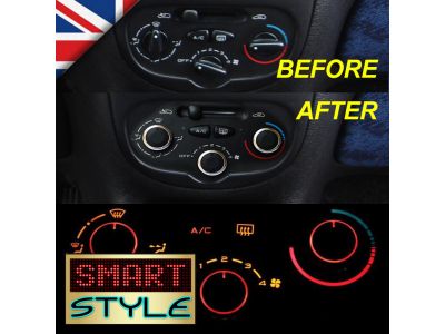 BLACK Aluminium Air-Con Knob Set for PEUGEOT 206