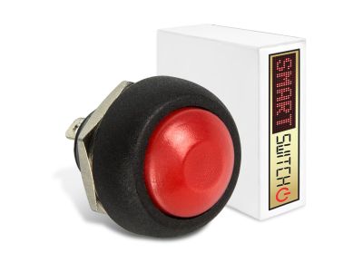 1 x SmartSwitch SPST 12mm Round Momentary Plastic Button - RED