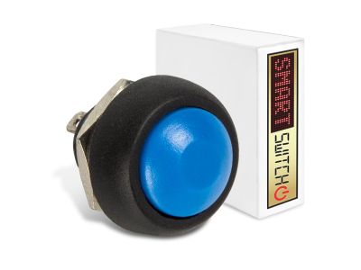 1 x SmartSwitch SPST 12mm Round Momentary Plastic Button - BLUE
