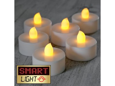 WHITE Flameless Flickering LED Tea Lights