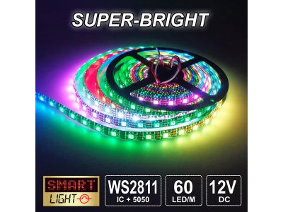 1M-5M WS2811 Fully Addressable RGB Pixel LED Strip *12V*30 or 60LED/m*FAST SHIPPING*