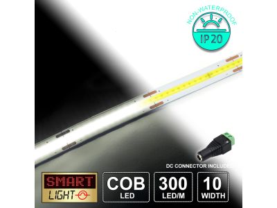 12V Cool White Economy COB LED Strip (300 LED/m)