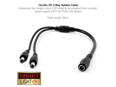 2-Way Splitter for Single Colour LED Lights