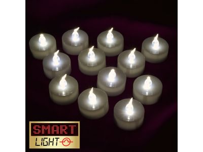 SmartLight PURPLE Flameless Flickering LED Tea Light Candles Battery Tealights 
