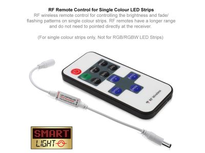 RF Wireless Remote Control/Dimmer for Single Colour LED Strips