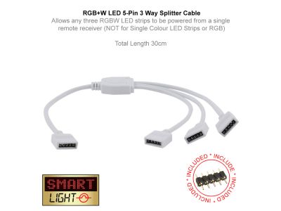 3 Way Splitter Cable for RGB+W LED Strips